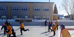 Hockey-bottines à l'école